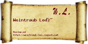 Weintraub Leó névjegykártya